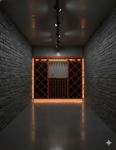 8 Foot Wine Cellar Storage System | 390 Bottle Capacity