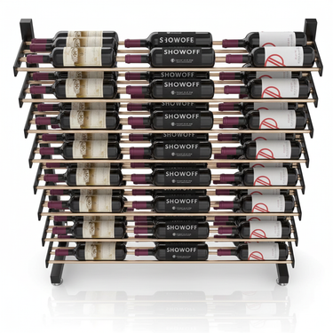 Freestanding Single-Sided Island Display Rack | 90 Bottles