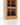Wooden wine rack with four bottles inside on a white background
