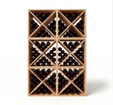 Modular Wine Cube Storage Stackable Wood Bins | Holds 144 Bottles