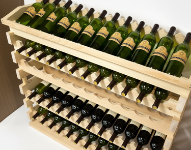 wooden wine rack