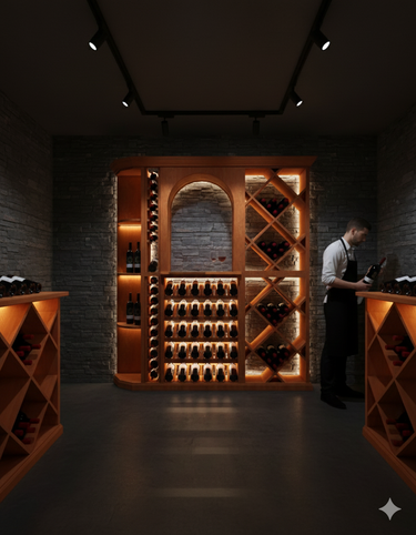 6 Foot Wine Cellar Storage System | 210 Bottle Capacity