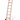 Wooden ladder with blue feet on a white background