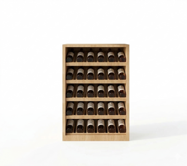 6 Column 30 Bottle Stacked Display Base Wine Rack