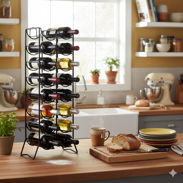 Scaffovino Tower Freestanding Metal Wine Rack