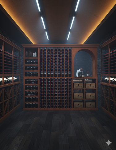 8 Foot Wine Cellar Storage System | 323 Bottle Capacity