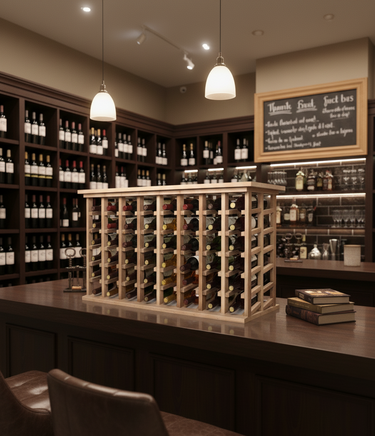 wine rack with table top