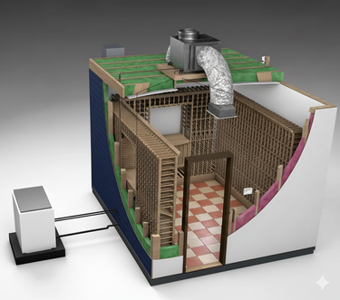 Quantum 12000 – Ducted (220V or 220V H.E. Condenser) Wine Cellar Cooling System | WhisperKool