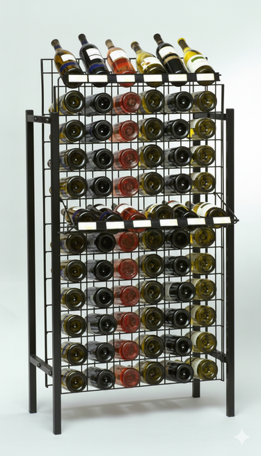 Retail Metal Wine Bottle Display Rack | 72 Bottles
