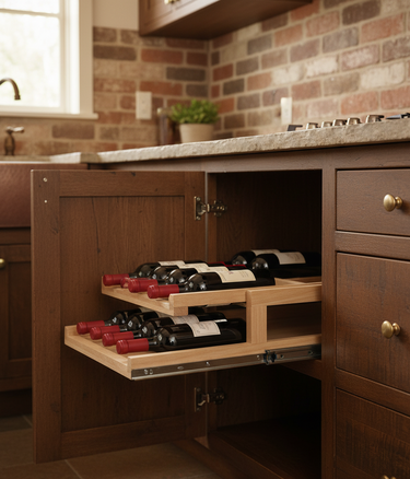 Wine Rack Draw Cabinet Bottle Storage Insert