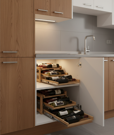 Wine Rack Draw Cabinet Bottle Storage Insert