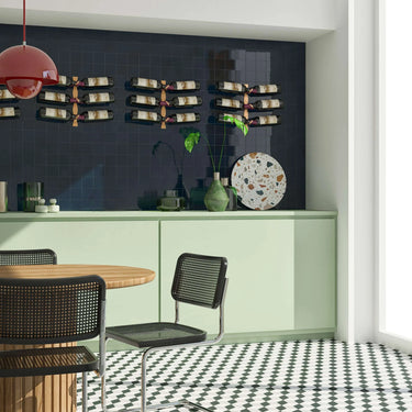 Helix Dual 5 Modern Metal Wall Mounted Wine Rack