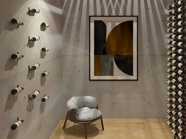 Helix Single 5 Minimalist Wall Mounted Metal Wine Rack