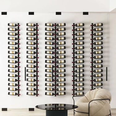 Helix Dual 20 Minimalist Wall Mounted Metal Wine Rack Kit