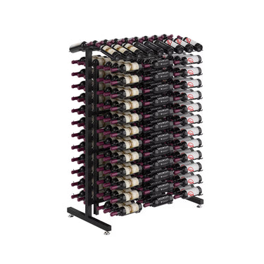 Freestanding Island Display Metal Wine Rack Double Sided