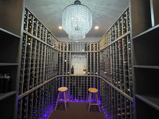 Custom Wine Cellar With Lighting