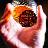 Stripe Hand-Blown Neat Pour Glass 