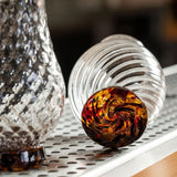 Diamond and Spiral Hand-Blown Neat Pour Glasses