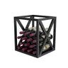 Evolution Low Profile Wine Box- Box Only in Matte Black with Wine Bottles