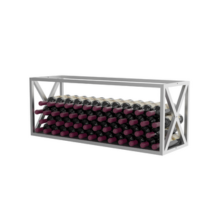 3 Column Evolution Low Profile Wine Box- Box Only in Cool Gray with Wine Bottles