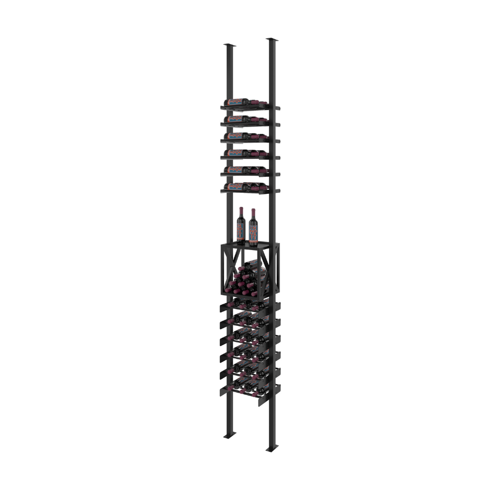 Evolution Low Profile Top Shelf Wine Box Kit 10 1 Column in Matte Black