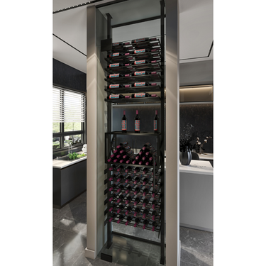 Evolution Low Profile Top Shelf Wine Box Kit 10 2 Column in Matte Black in Home