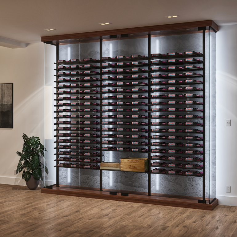 Evolution Low Profile Wine Rack – Sleek Floating Wine Storage – Wine Racks