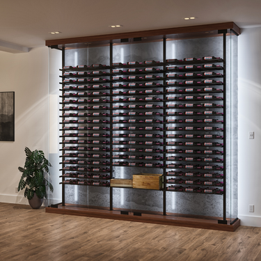 Evolution Low Profile Post Shelf Combo Kit 10 3 Bottles Deep in Matte Black in a home