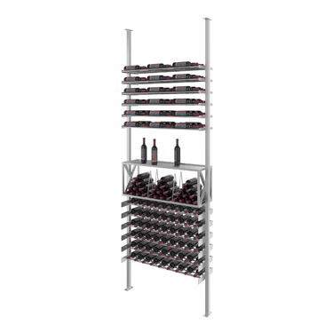 Evolution Low Profile Top Shelf Wine Box Kit 10 3 Column in Cool Gray