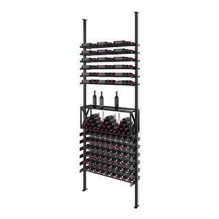 Evolution Low Profile Top Shelf Wine Box Kit 10 3 Column in Matte Black