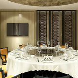 VintageView Evolution Low Profile Metal Wine Racks in a Dining Room