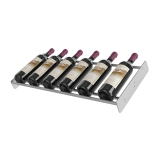 Evolution Low Profile Presentation Row in Cool Gray storing 6 bottles