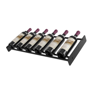 Evolution Low Profile Presentation Row in Matte Black storing 6 bottles