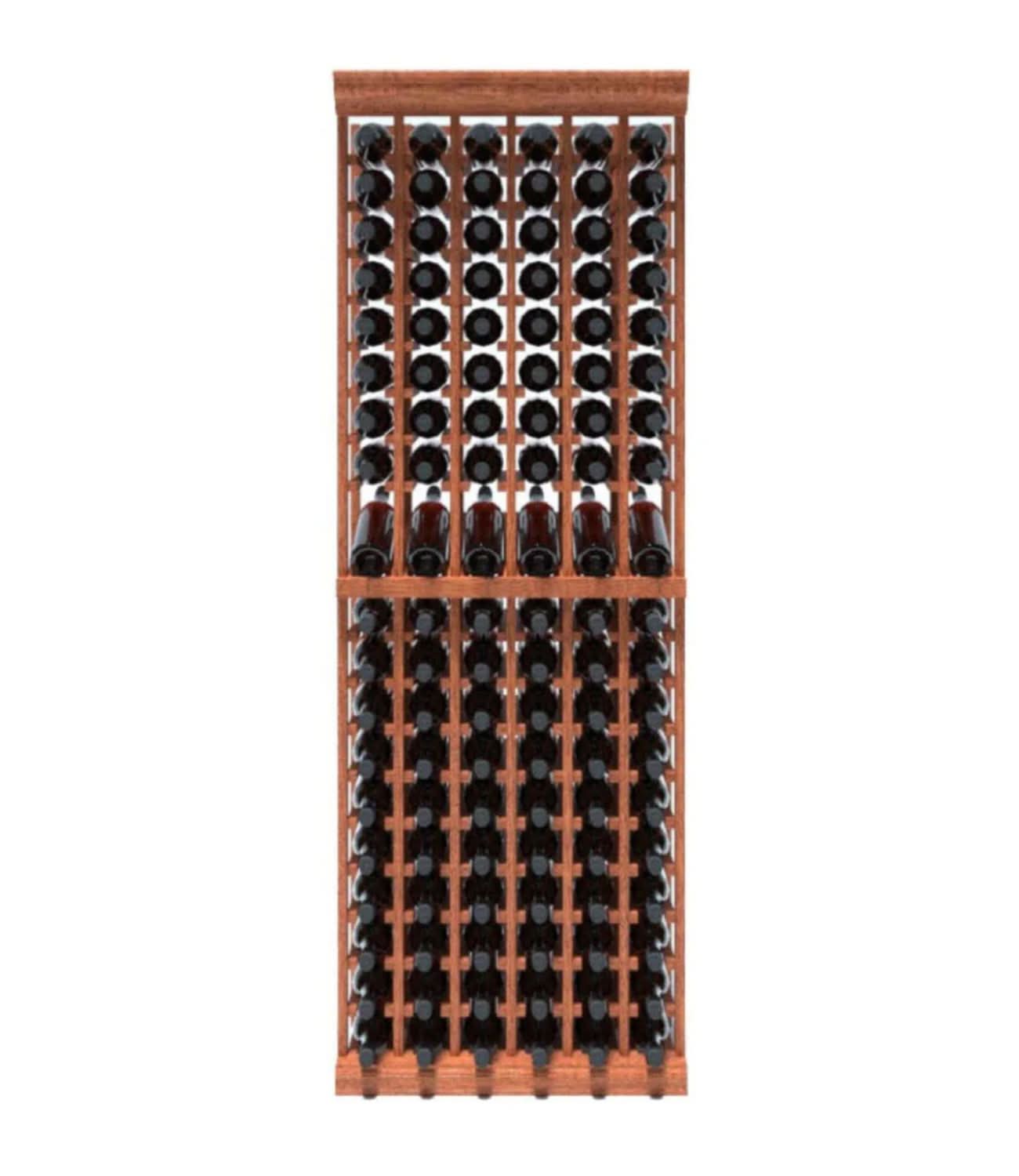 6 Column Wood Wine Kit with Display Row - Holds 114 Bottles – Wine Racks