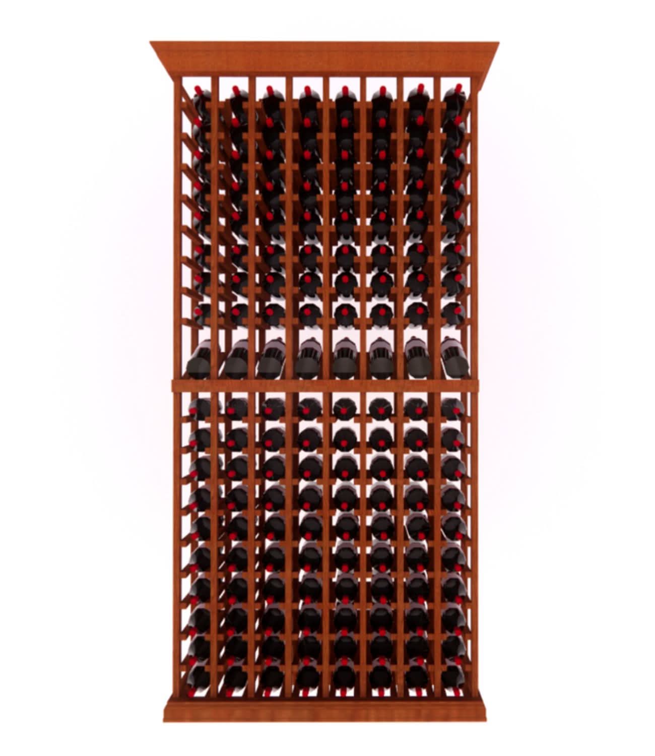 Row Column In Rack 8 Column Wood Wine Rack Kit with Display Row - Holds 152 Bottles – Wine ...