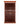 Wooden wine rack with multiple rows of wine bottles on a white background
