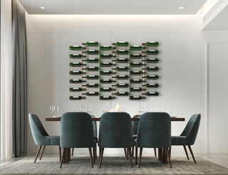 La Vieille Garde RTM14 Wall Mounted Metal Wine Rack in Stainless Steel