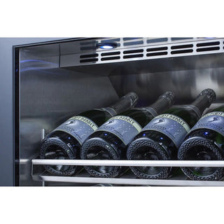 Close up of Summit 20 Bottle 24in Champagne Series Outdoor Wine Refrigerator