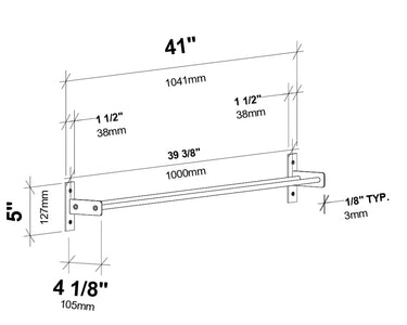 Evolution Wine Wall 5 3C Wall Mounted Metal Wine Rack
