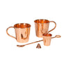 Sertodo Copper Moscow Mule Gift Set w/ Two Mugs, One Shot Cup, and One Bar Spoon