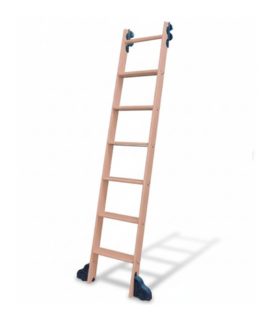 9-Foot Wood Ladder for Wine Cellar Racking Systems