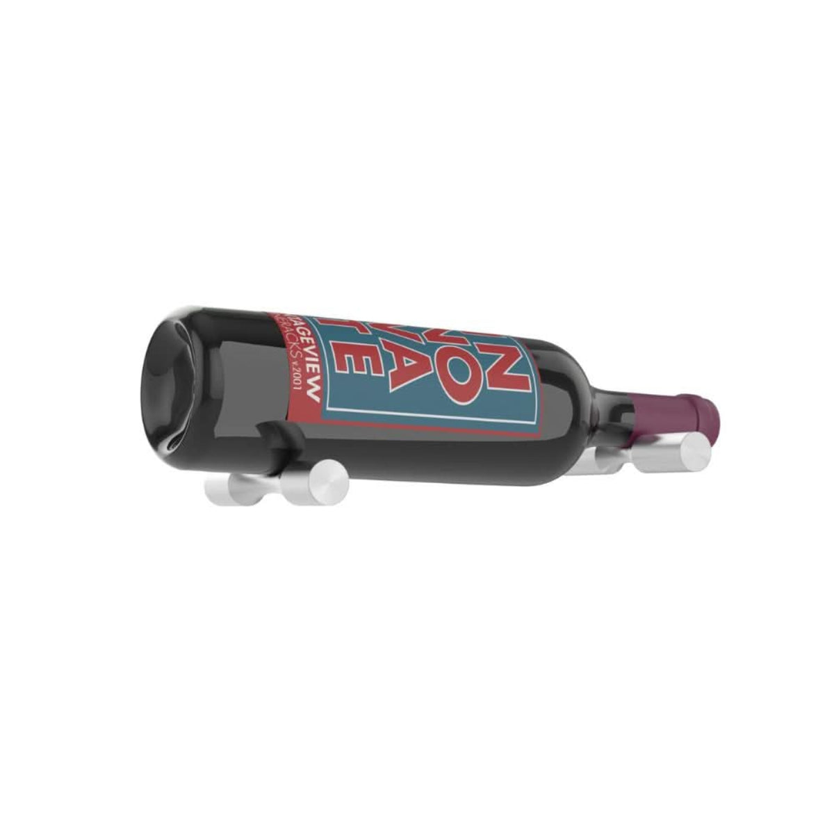 Vino Pins 1 Bottle Wine Peg in Milled Aluminum Without Collar