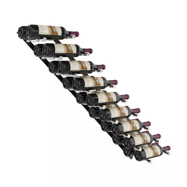 Vino Pins Flex 45 Three Bottles Deep Wall Mounted Metal Wine Rack System