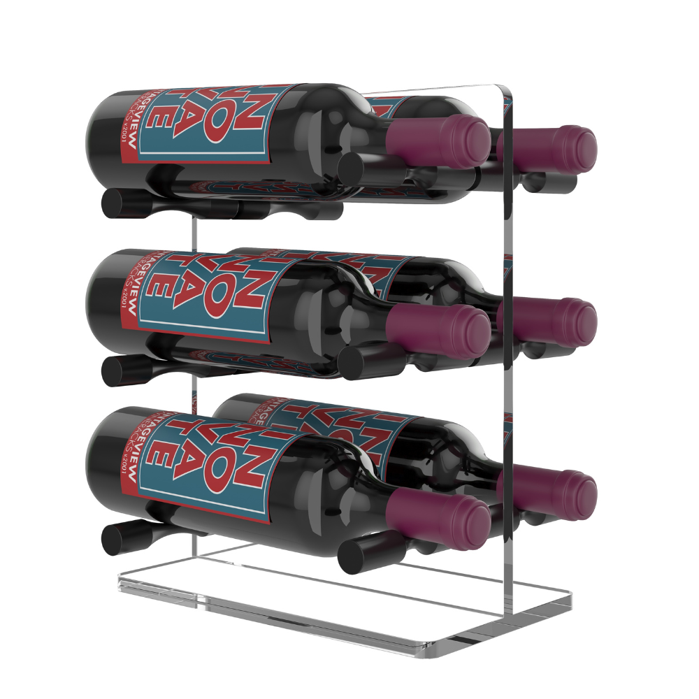 VintageView Vino Pin Mini Tabletop Rack in Matte Black