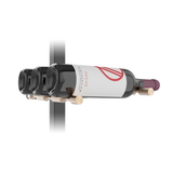 Vino Pin and Mounting Plate in Matte Black and Golden Bronze Storing 3 Bottles