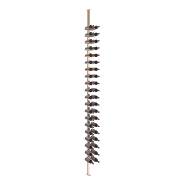 Vino Rails 40 Bottle Single Sided Floor-to-Ceiling Post Kit in Golden Bronze