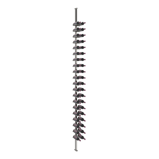 Vino Rails 40 Bottle Single Sided Floor-to-Ceiling Post Kit in Gunmetal