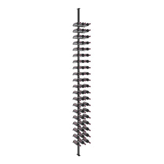 Vino Rails 60 Bottle Single Sided Floor-to-Ceiling Post Kit in Matte Black Aluminum