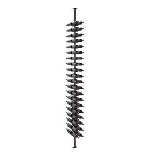 Vino Rails Double Sided Floor-to-Ceiling Kit in Gloss Black Storing 120 Wine Bottles