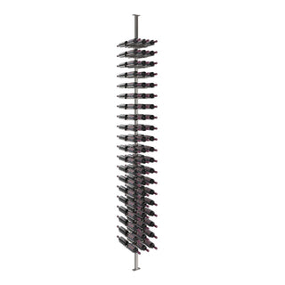 Vino Rails Double Sided Floor-to-Ceiling Kit in Gunmetal Storing 120 Wine Bottles